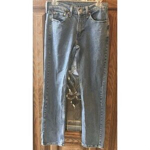 Levi's 514 Jeans Men's 29x30 Blue Medium Wash Slim Straight Leg Jeans Blank Tab